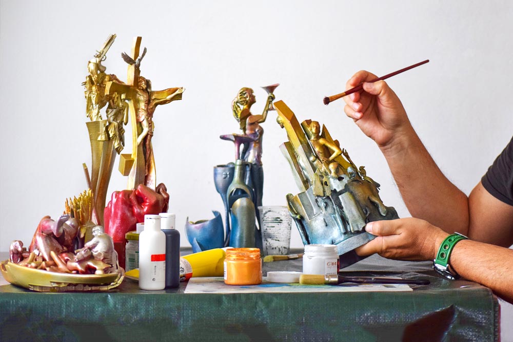 3D sculpture finishing